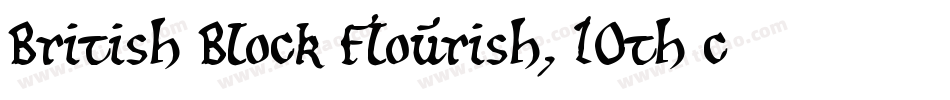British Block Flourish, 10th c.字体转换
